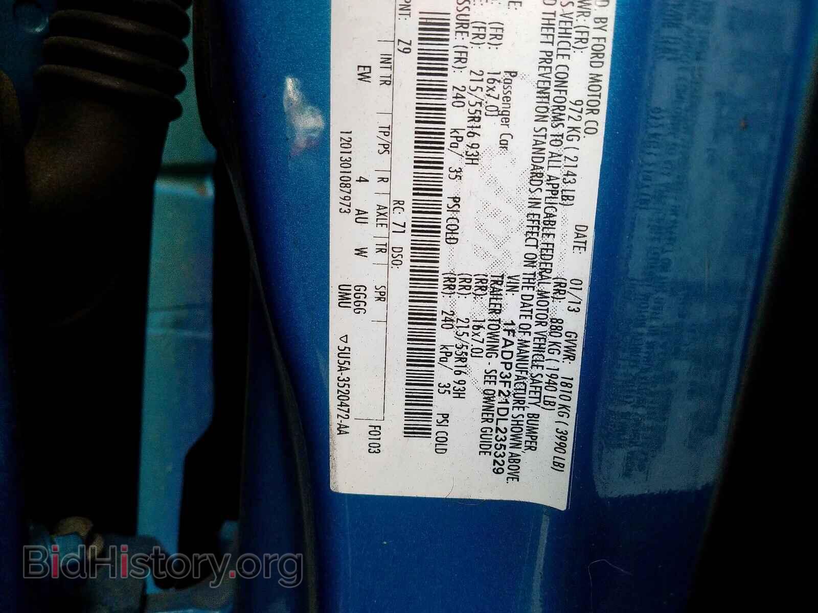 2013 FORD FOCUS SE - VIN: 1FADP3F21DL235329 - Фото 10