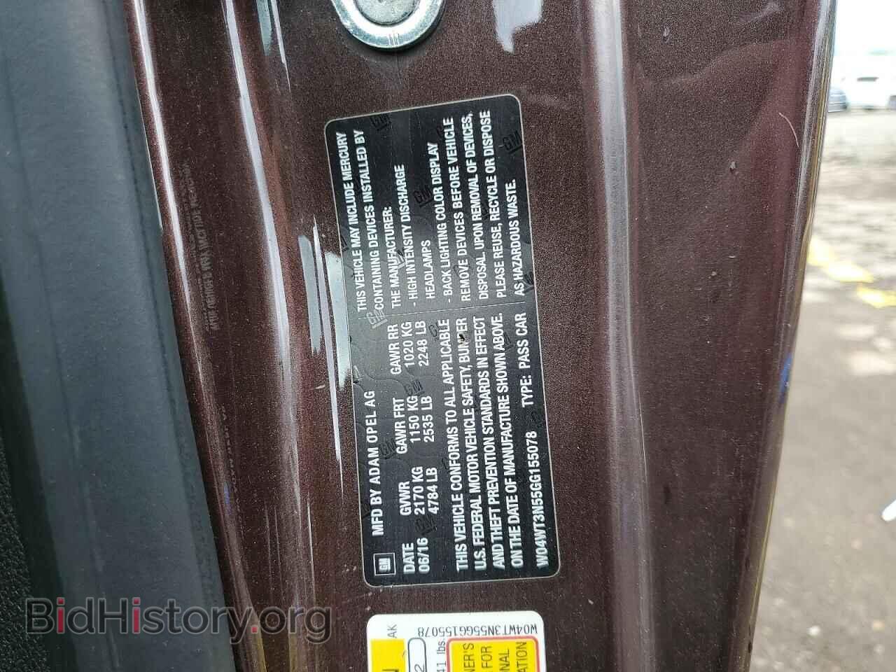 2016 BUICK CASCADA - VIN: W04WT3N55GG155078 - Photo 12