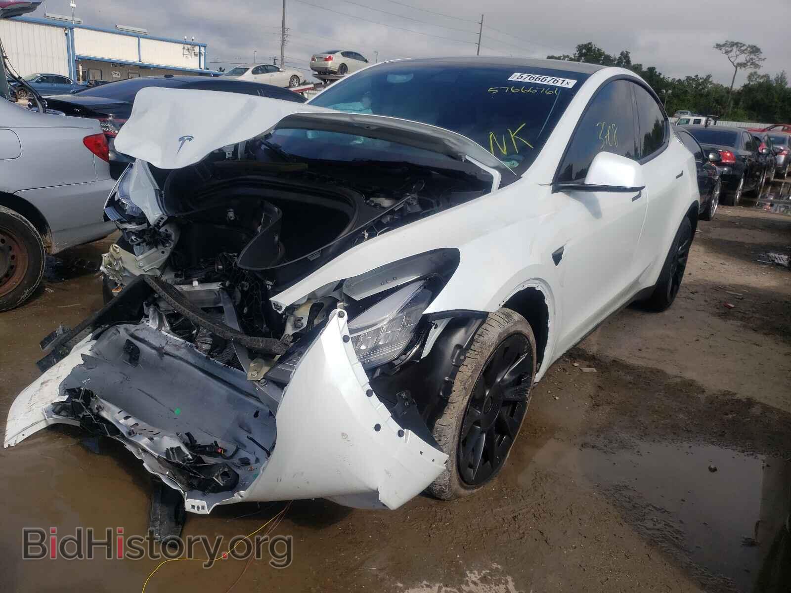 2021 TESLA MODEL Y - VIN: 5YJYGAEE7MF207663 - Фото 2