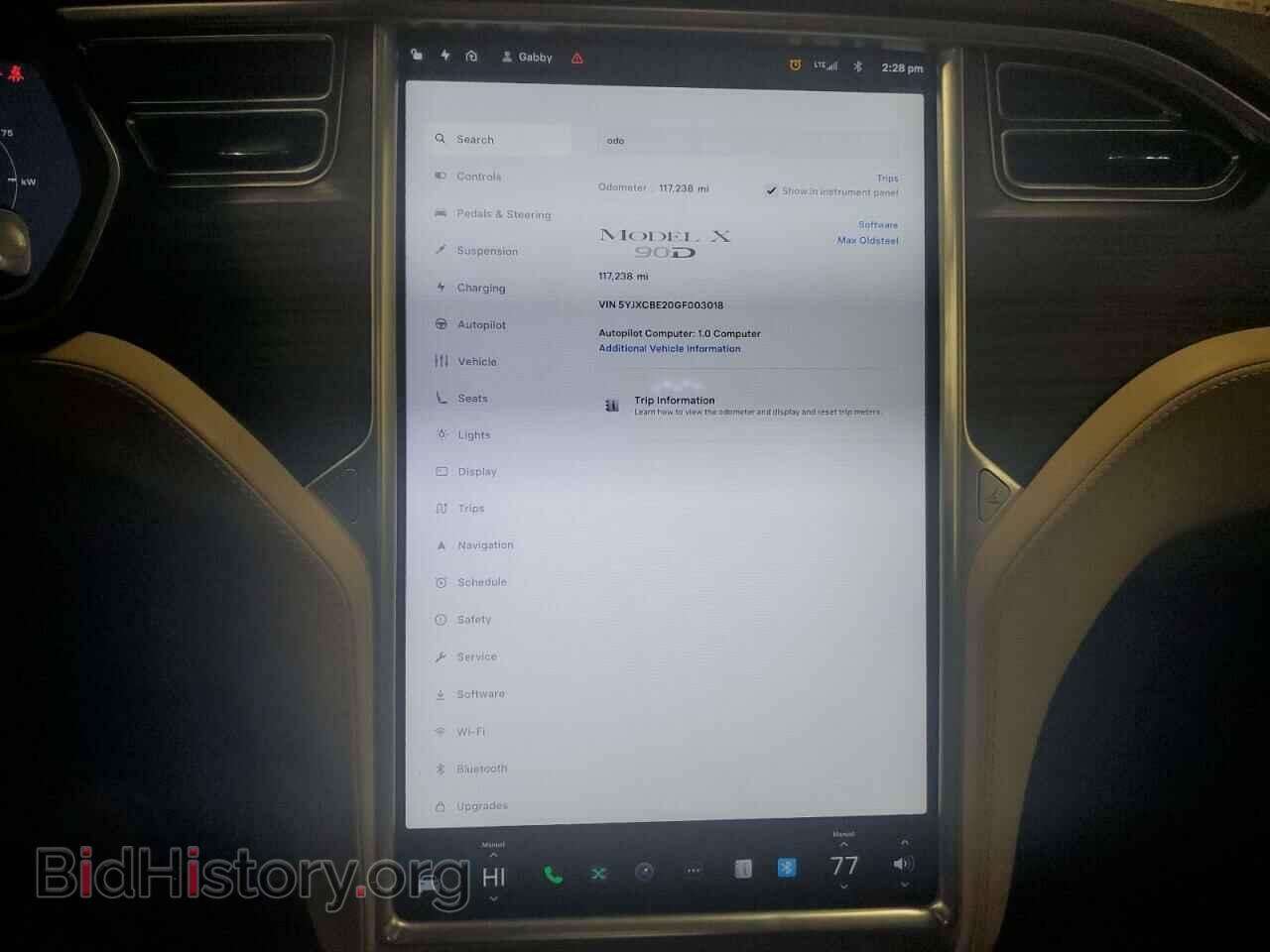 2016 TESLA MODEL X - VIN: 5YJXCBE20GF003018 - Фото 9