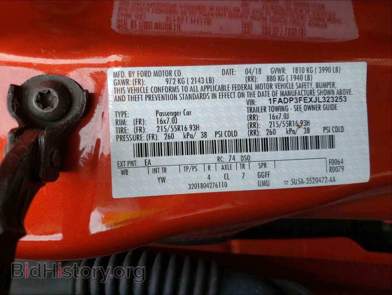2018 FORD FOCUS - VIN: 1FADP3FEXJL323253 - Фото 10
