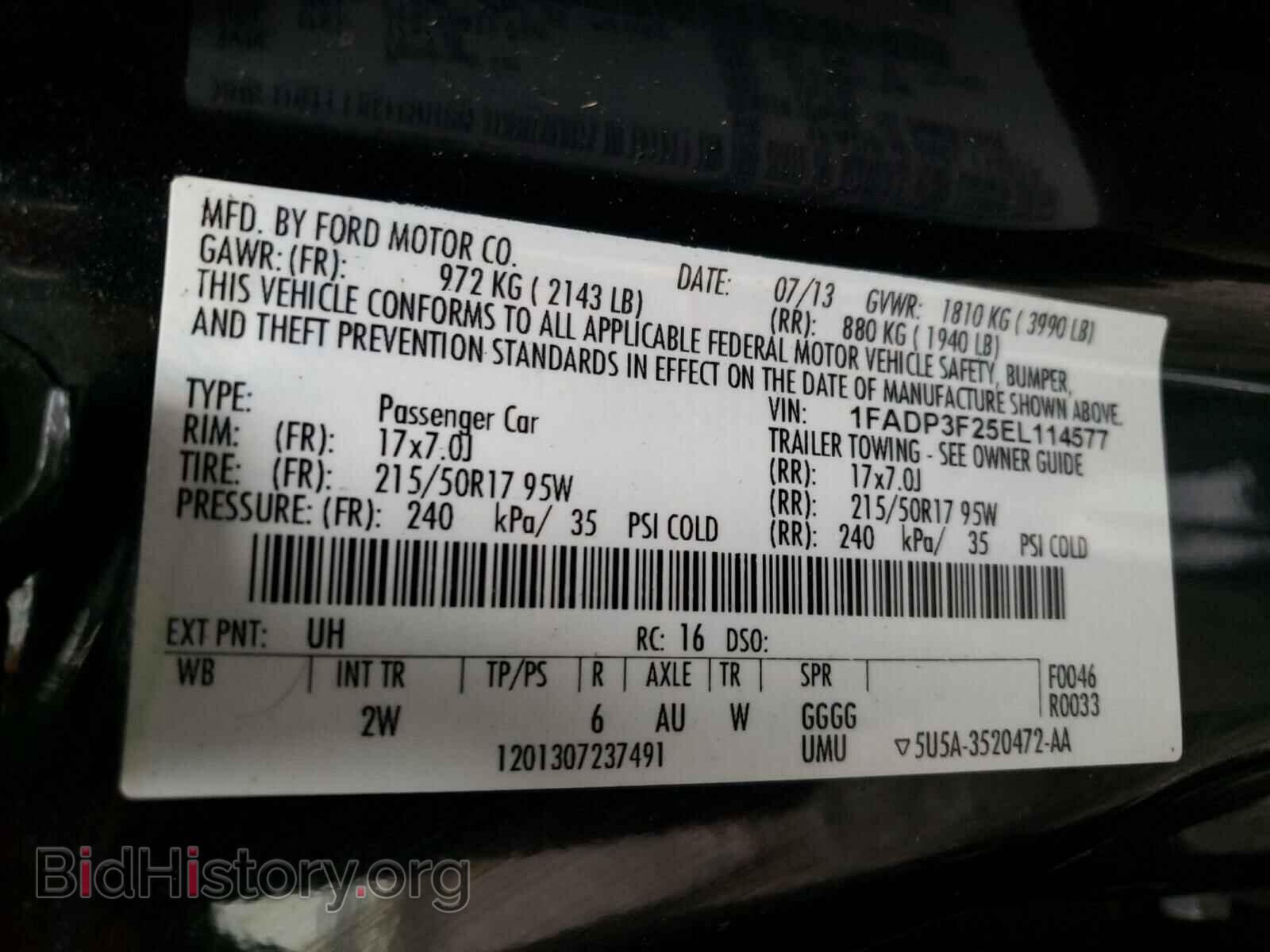 2014 FORD FOCUS - VIN: 1FADP3F25EL114577 - Photo 10