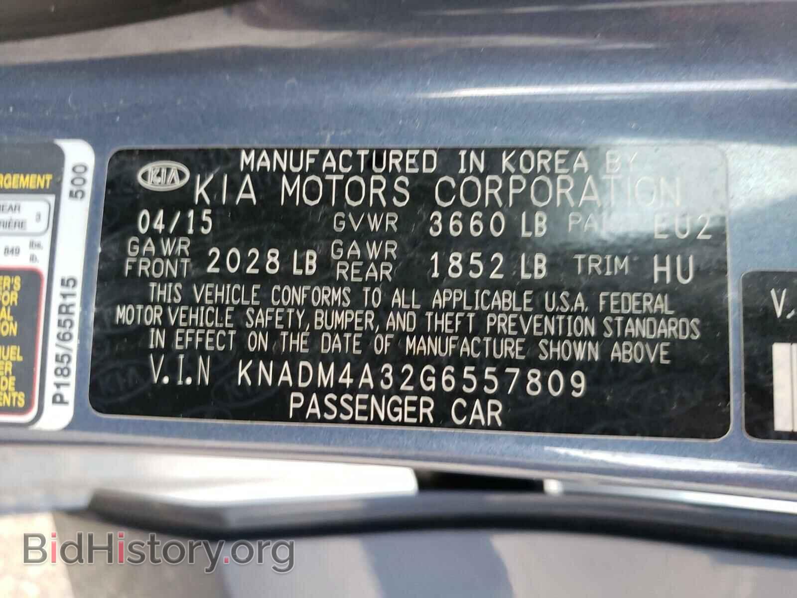 2016 KIA RIO - VIN: KNADM4A32G6557809 - Фото 10