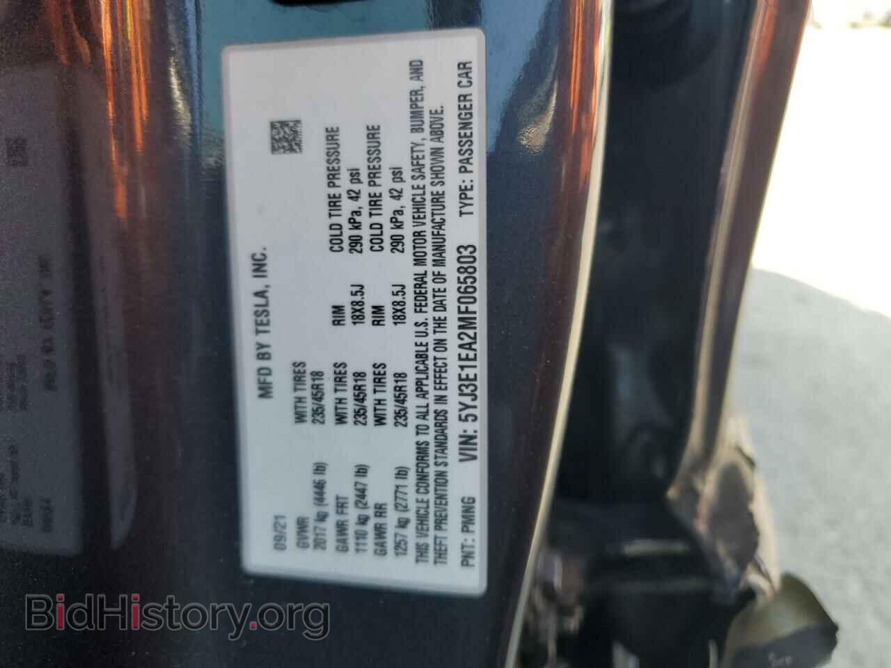 2021 TESLA MODEL 3 - VIN: 5YJ3E1EA2MF065803 - Photo 12