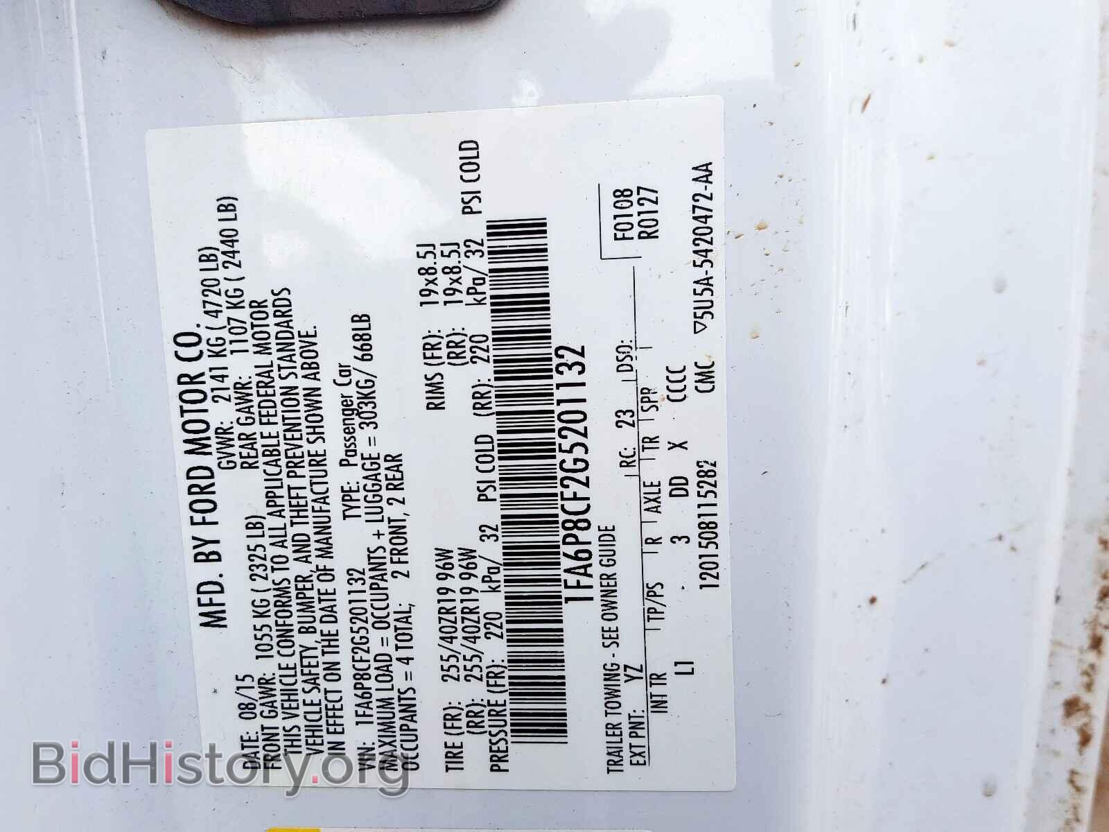2016 FORD MUSTANG GT - VIN: 1FA6P8CF2G5201132 - Photo 10