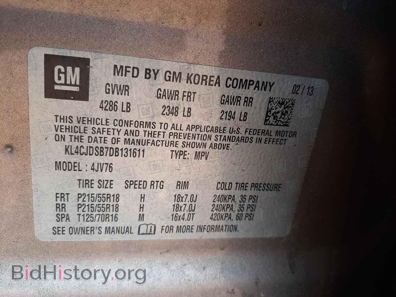 2013 BUICK ENCORE - VIN: KL4CJDSB7DB131611 - Photo 10