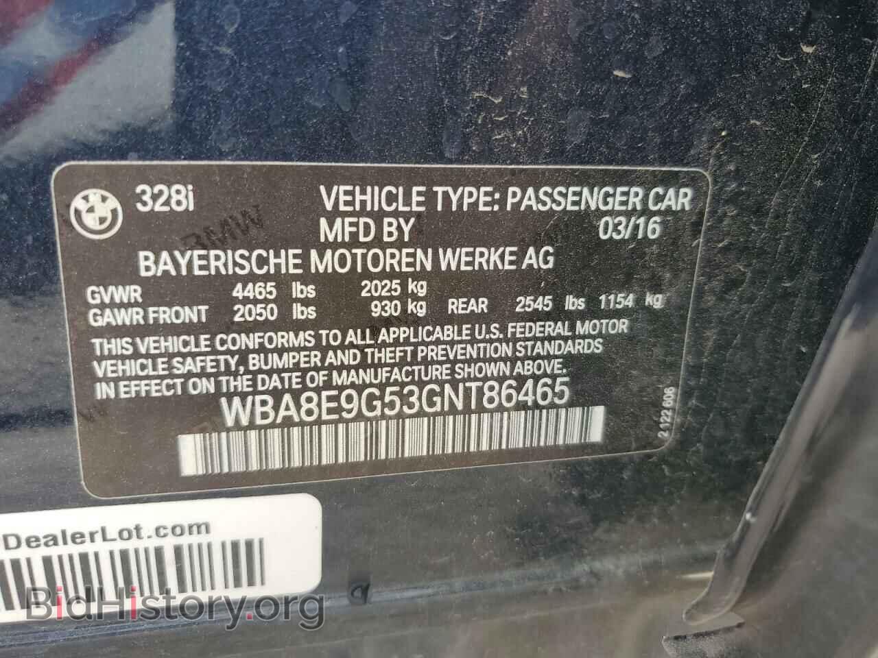 2016 BMW 3 SERIES - VIN: WBA8E9G53GNT86465 - Фото 12