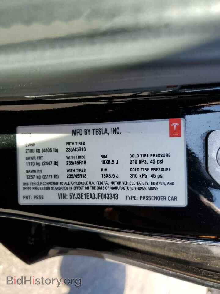 2018 TESLA MODEL 3 - VIN: 5YJ3E1EA0JF043343 - Фото 12