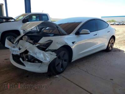 2021 Tesla MODEL 3, белый — VIN 5YJ3E1EA8MF995043, Copart