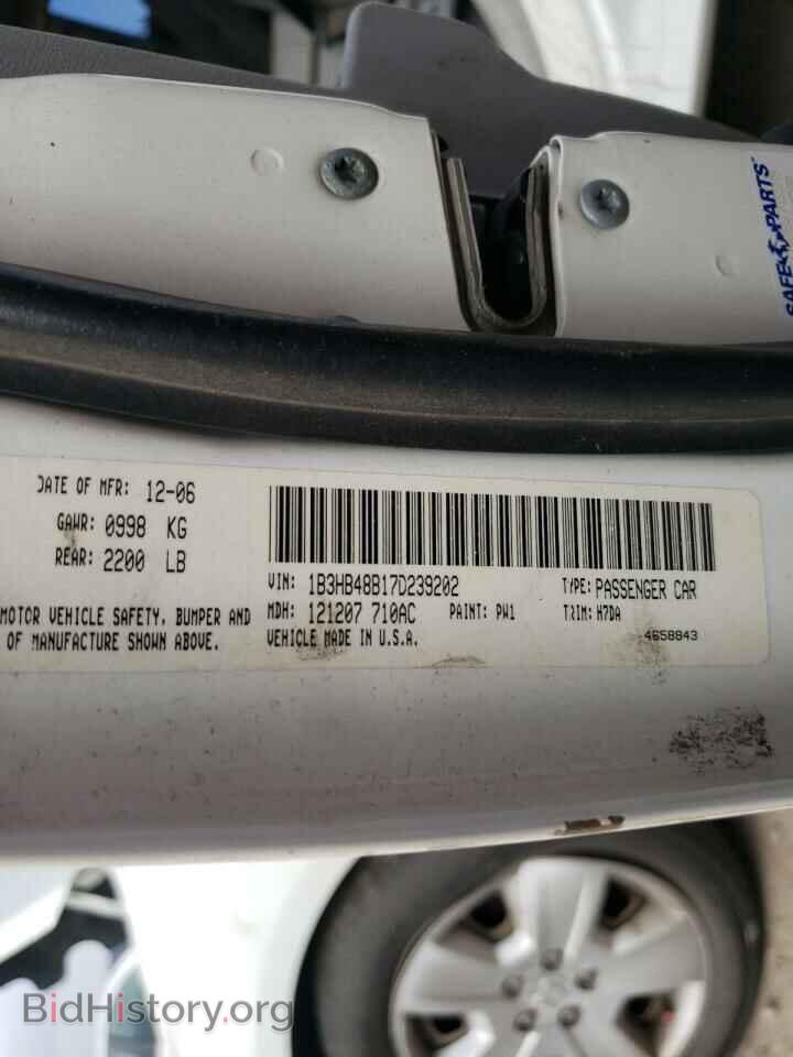 2007 DODGE CALIBER - VIN: 1B3HB48B17D239202 - Фото 10