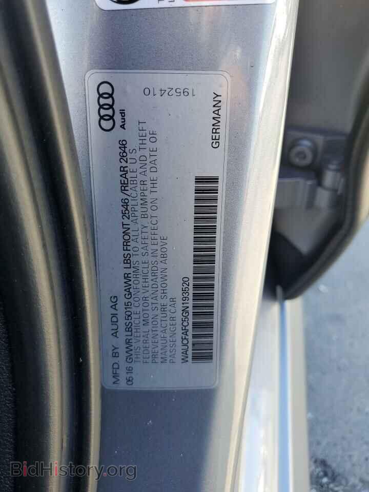 2016 AUDI A6 - VIN: WAUCFAFC5GN193520 - Фото 12