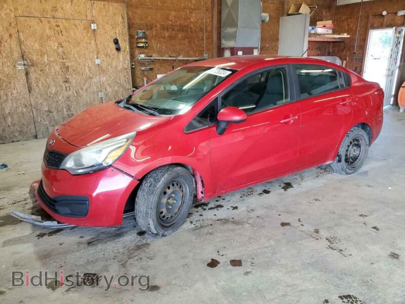 2014 Kia RIO LX (VIN KNADM4A34E6372643) — photo 1 of 12, Copart, damage: front end