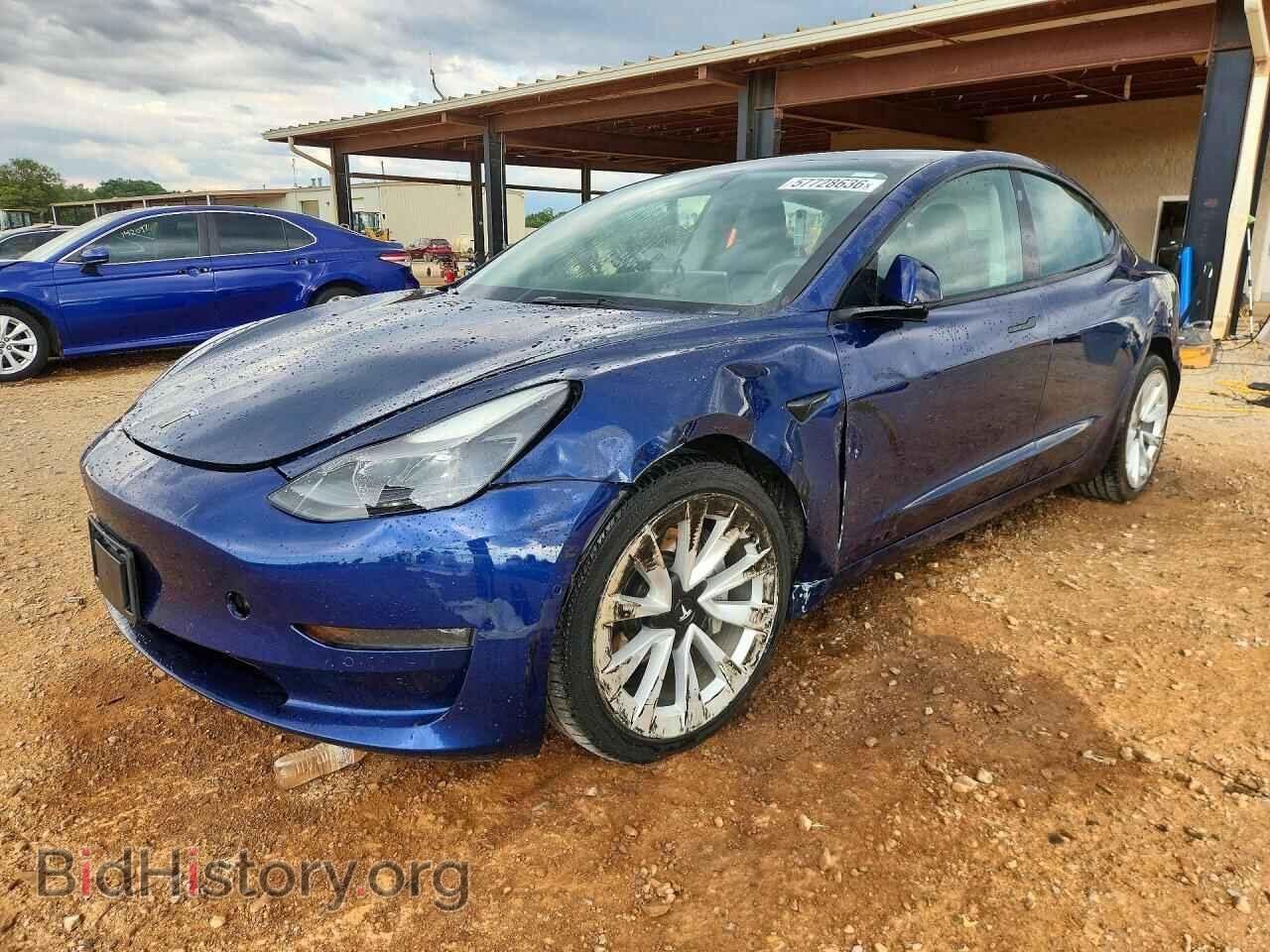 Photo 5YJ3E1EB8NF187074 - TESLA MODEL 3 2022