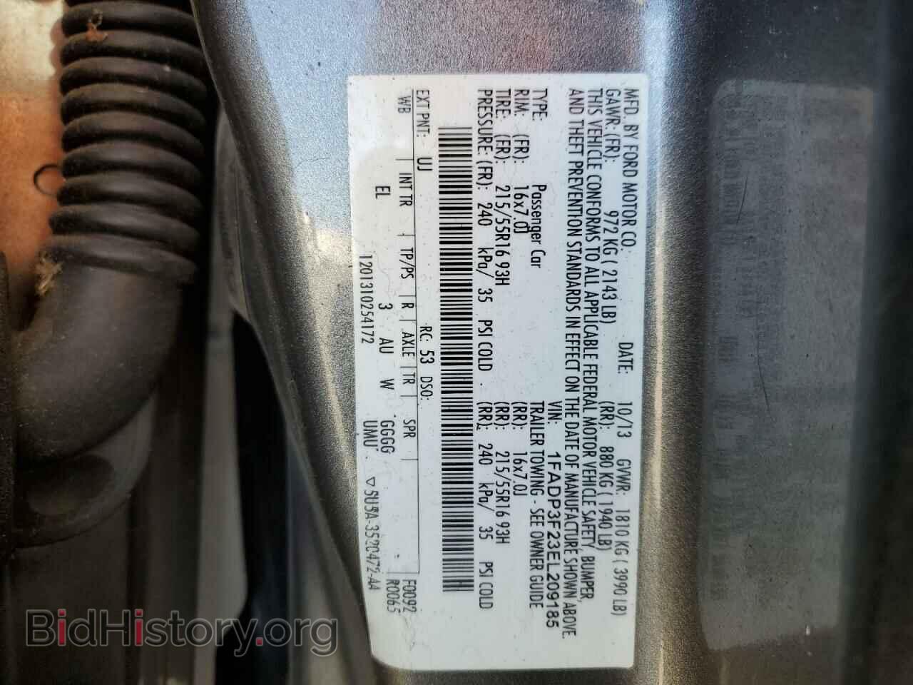 2014 FORD FOCUS - VIN: 1FADP3F23EL209185 - Фото 12