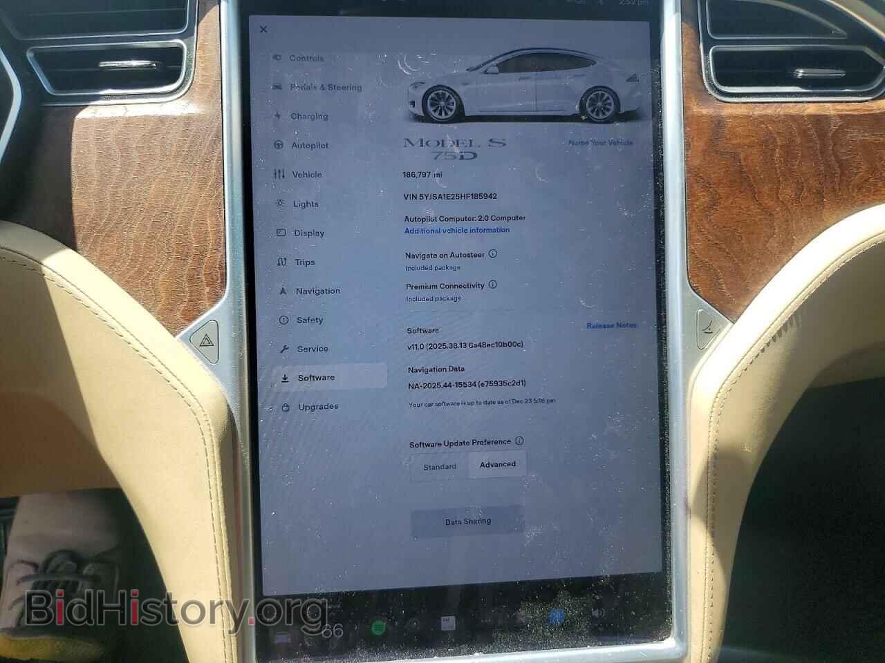 2017 TESLA MODEL S - VIN: 5YJSA1E25HF185942 - Фото 9