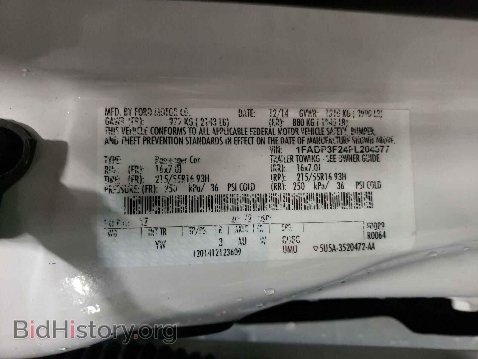 2015 FORD FOCUS - VIN: 1FADP3F24FL204577 - Фото 10