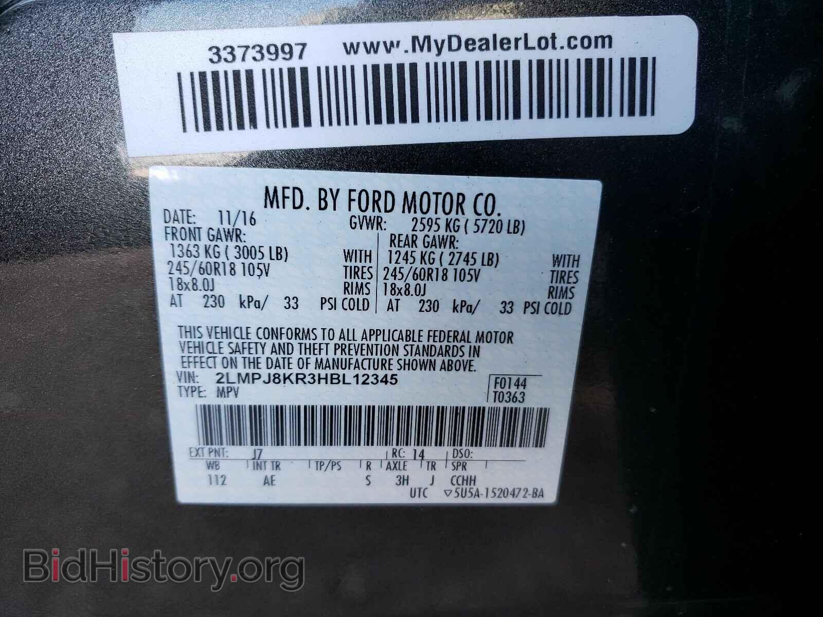 2017 LINCOLN MKX - VIN: 2LMPJ8KR3HBL12345 - Photo 10