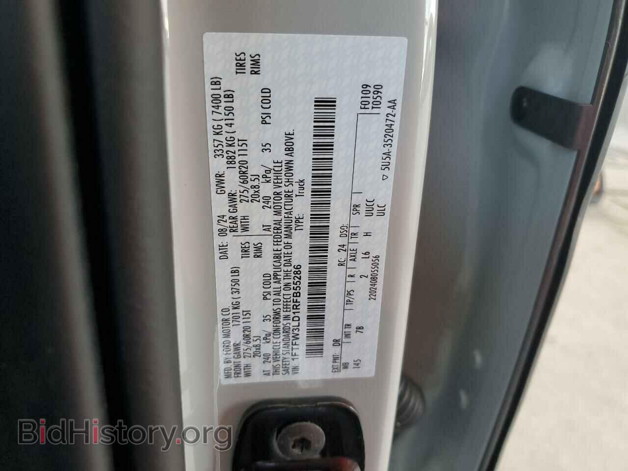 2024 FORD All Models - VIN: 1FTFW3LD1RFB55286 - Фото 12