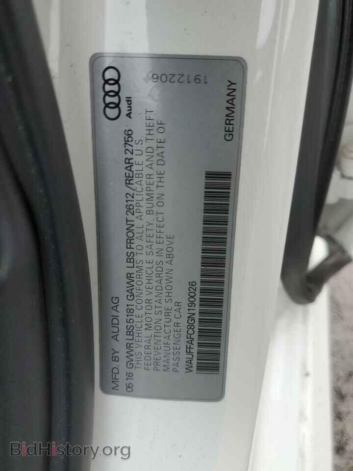 2016 AUDI A6 - VIN: WAUFFAFC8GN190026 - Фото 12