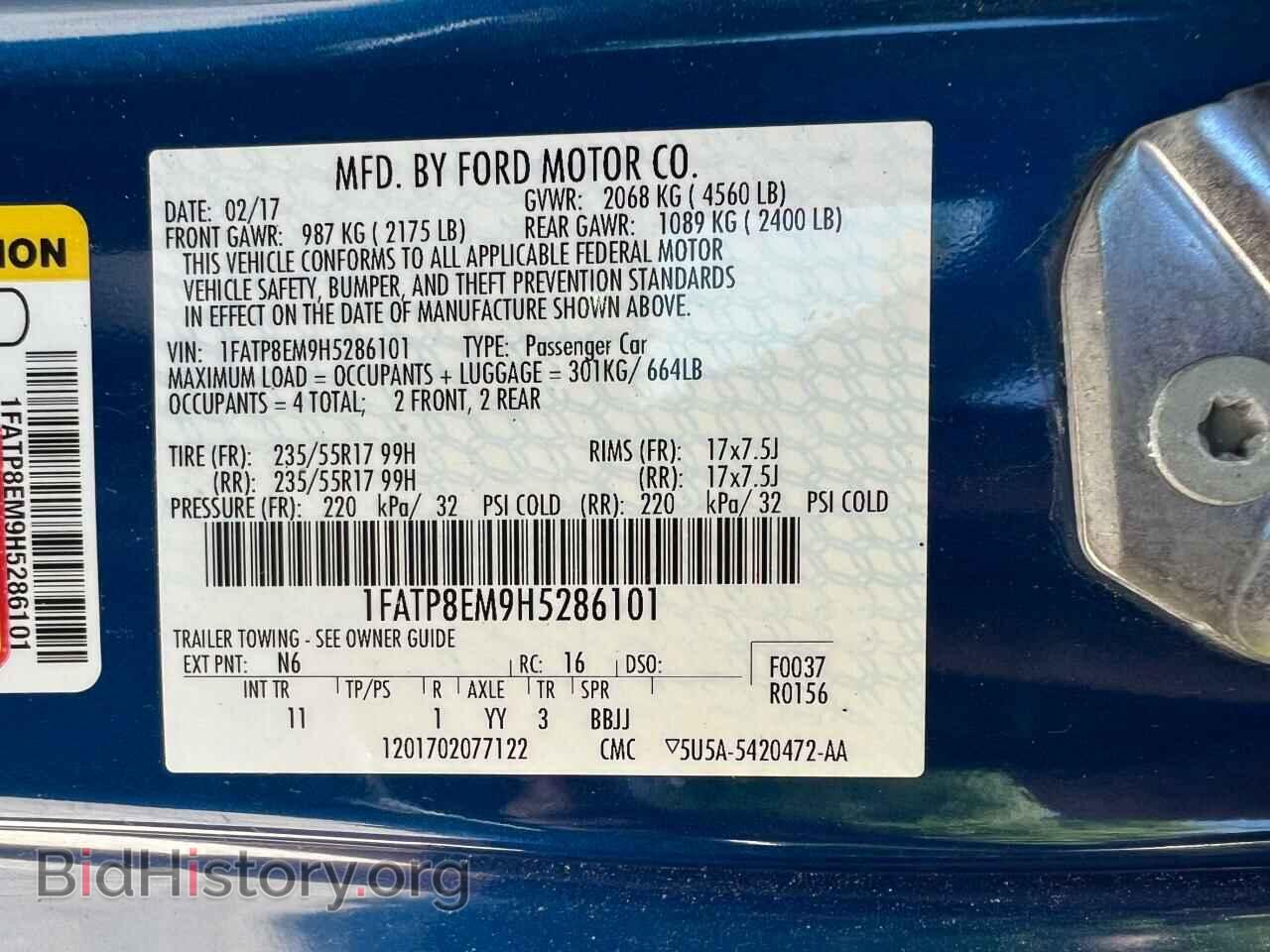 2017 FORD ALL Models - VIN: 1FATP8EM9H5286101 - Photo 10