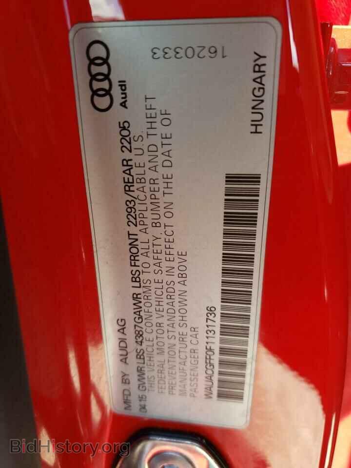 2015 AUDI A3 - VIN: WAUACGFF0F1131736 - Фото 12