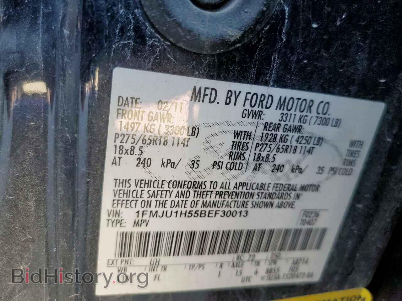 2011 FORD EXPEDITION - VIN: 1FMJU1H55BEF30013 - Фото 13
