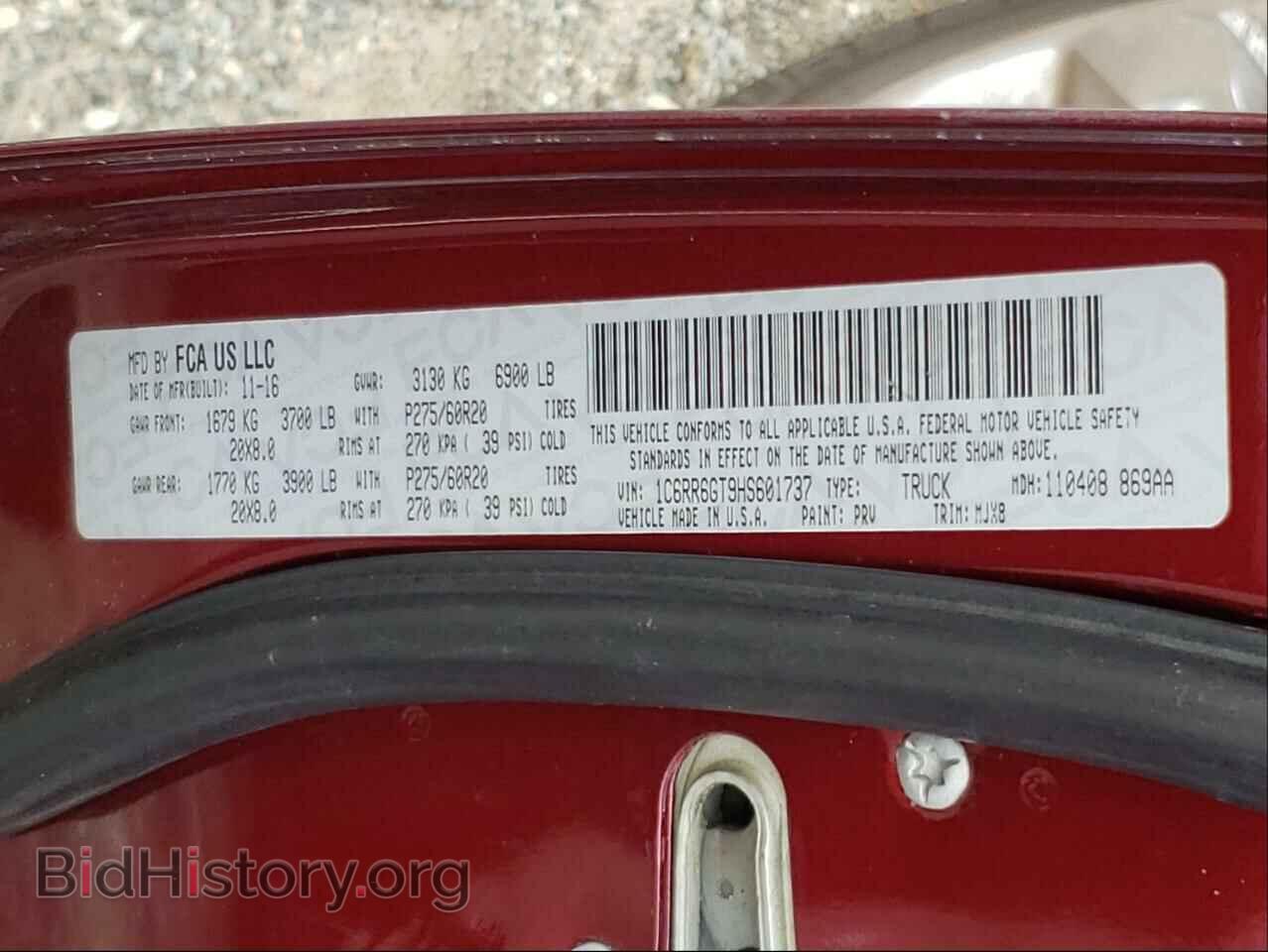 2017 RAM 1500 - VIN: 1C6RR6GT9HS601737 - Фото 10