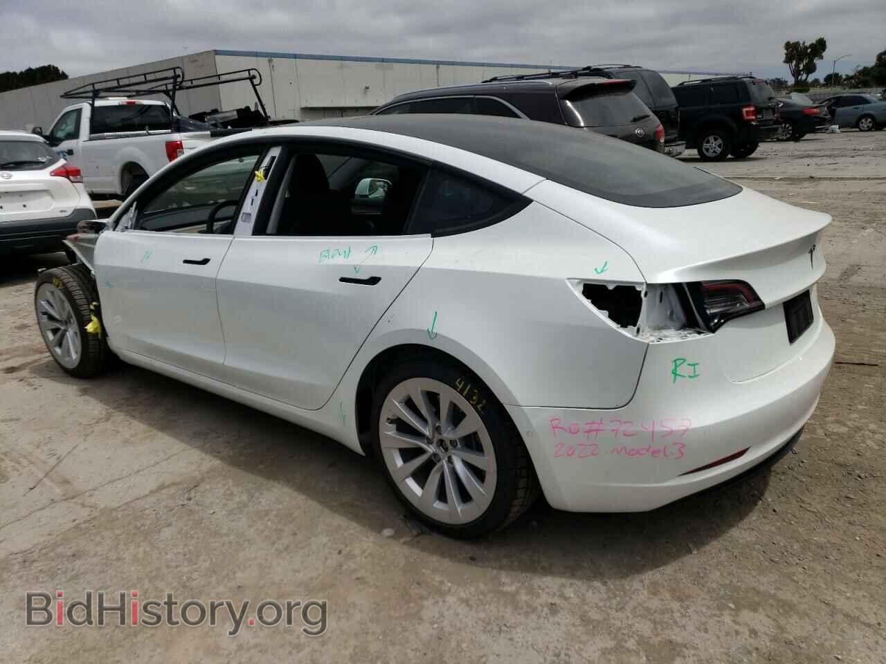 2022 TESLA MODEL 3 - VIN: 5YJ3E1EA5NF142746 - Фото 2