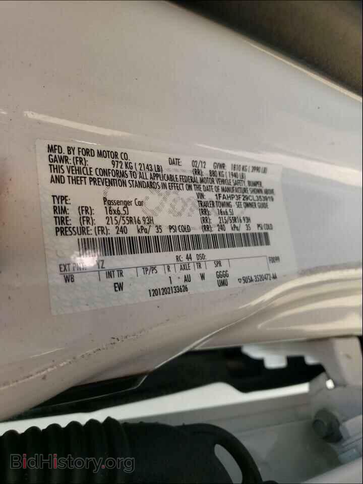 2012 FORD FOCUS - VIN: 1FAHP3F29CL353919 - Фото 10