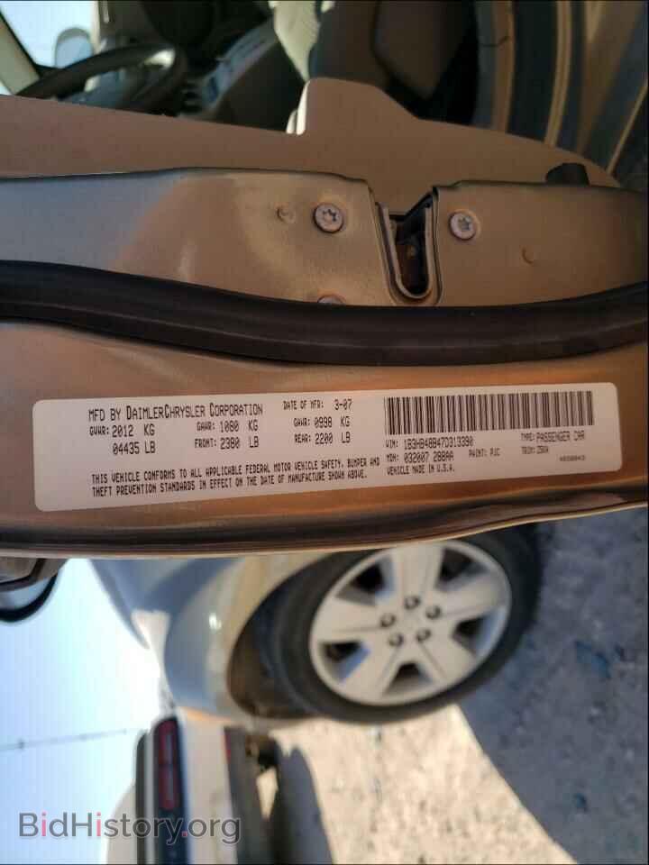 2007 DODGE CALIBER - VIN: 1B3HB48B47D313390 - Фото 10