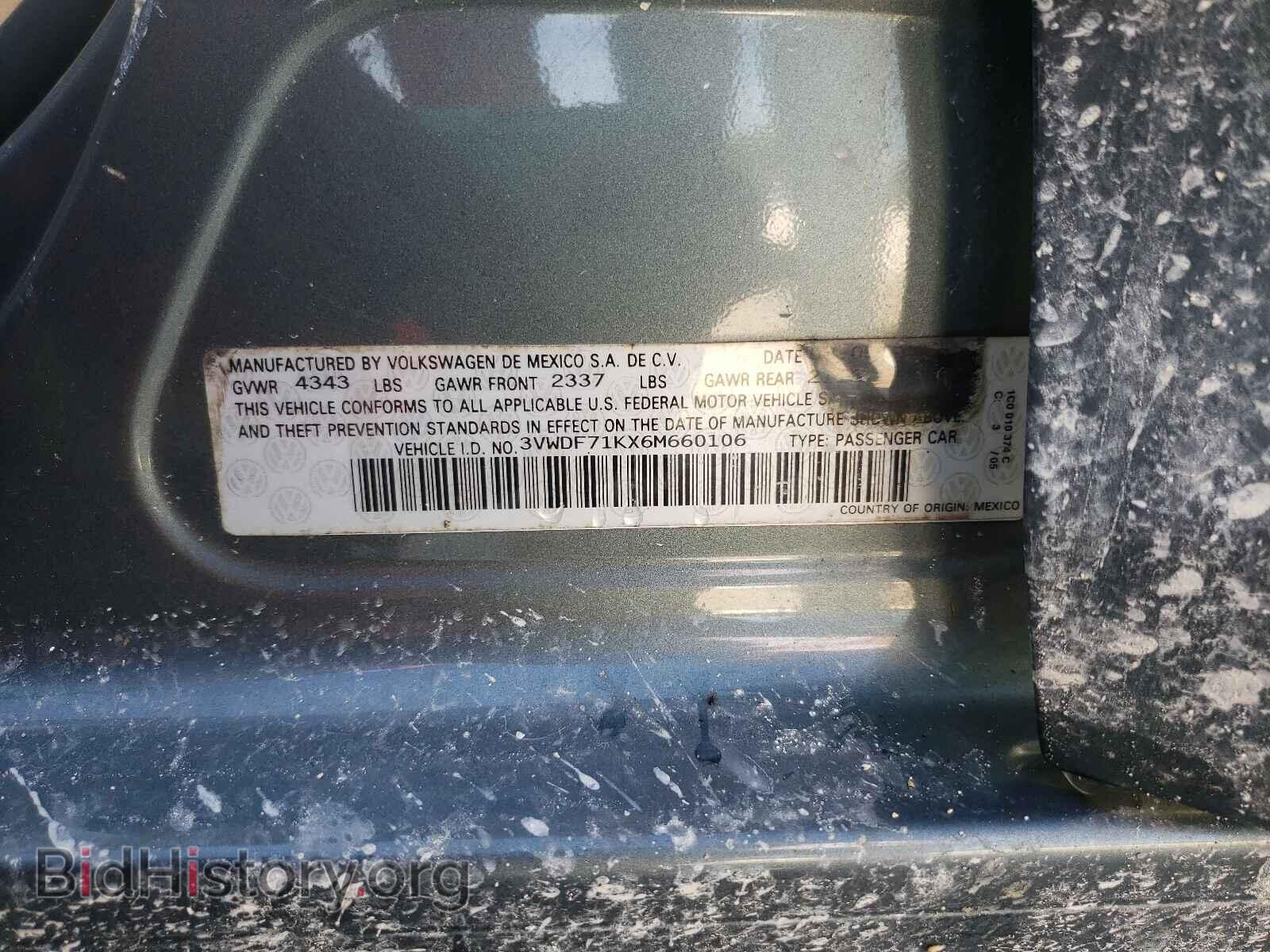 2006 VOLKSWAGEN JETTA - VIN: 3VWDF71KX6M660106 - Фото 10