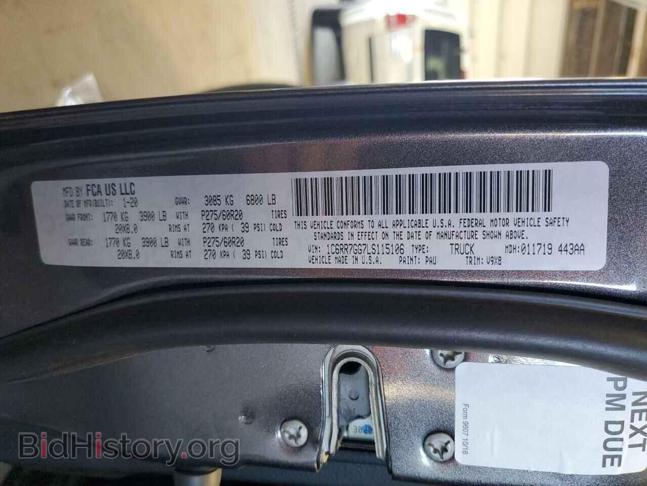 2020 RAM 1500 - VIN: 1C6RR7GG7LS115106 - Фото 10