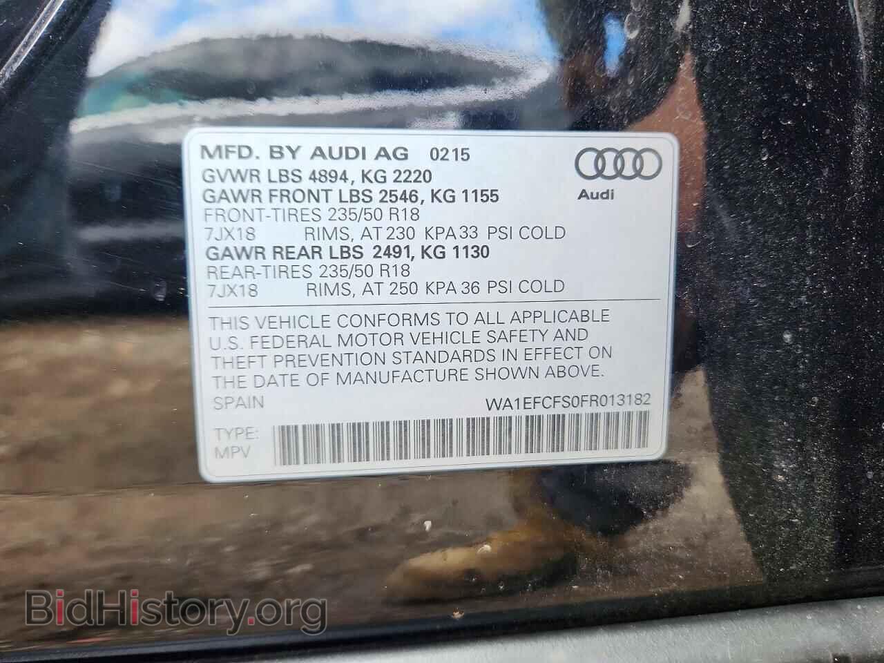 2015 AUDI Q3 - VIN: WA1EFCFS0FR013182 - Photo 12