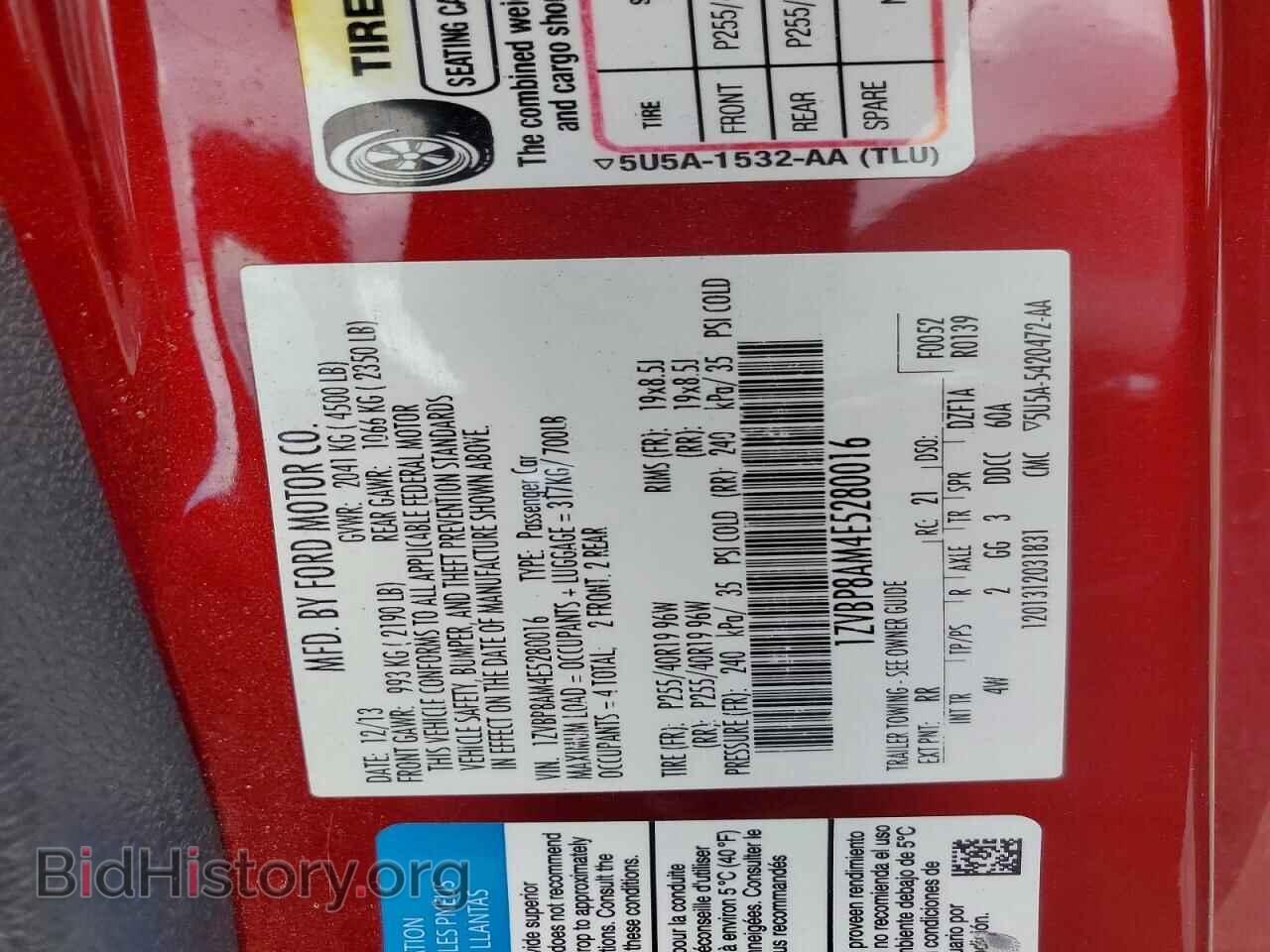 2014 FORD MUSTANG - VIN: 1ZVBP8AM4E5280016 - Photo 13