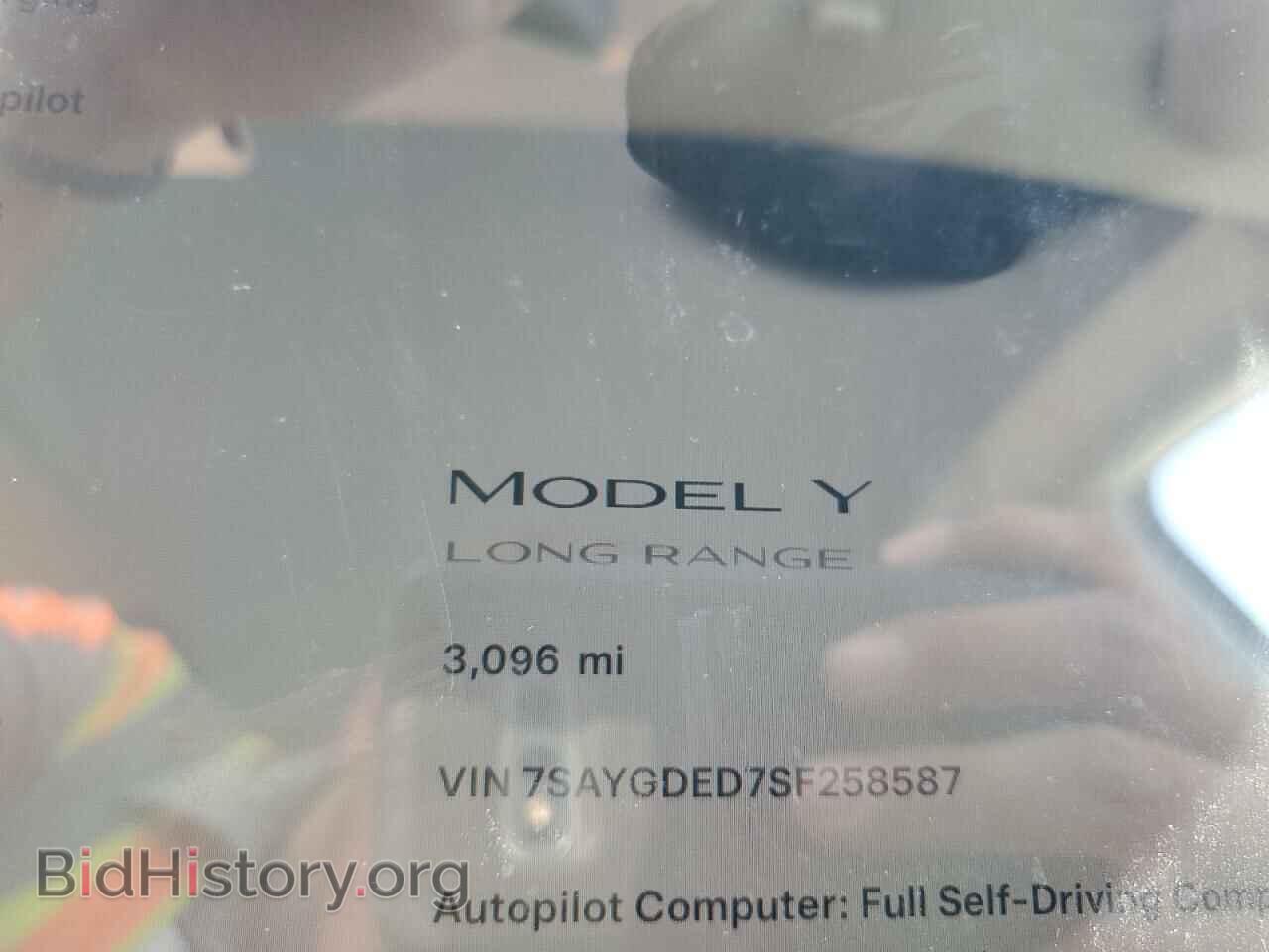 2025 TESLA MODEL Y - VIN: 7SAYGDED7SF258587 - Фото 9