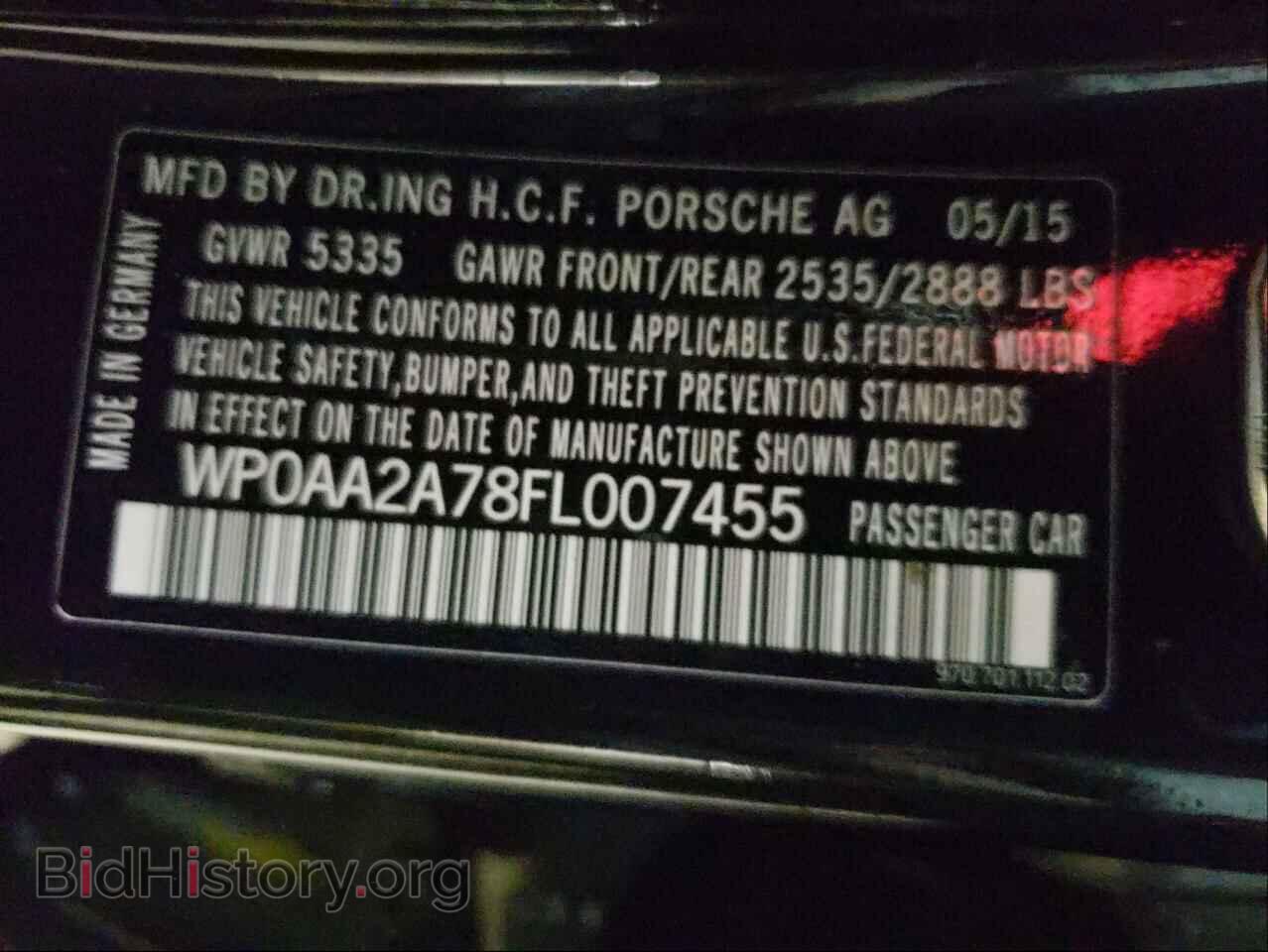 2015 PORSCHE PANAMERA - VIN: WP0AA2A78FL007455 - Фото 10