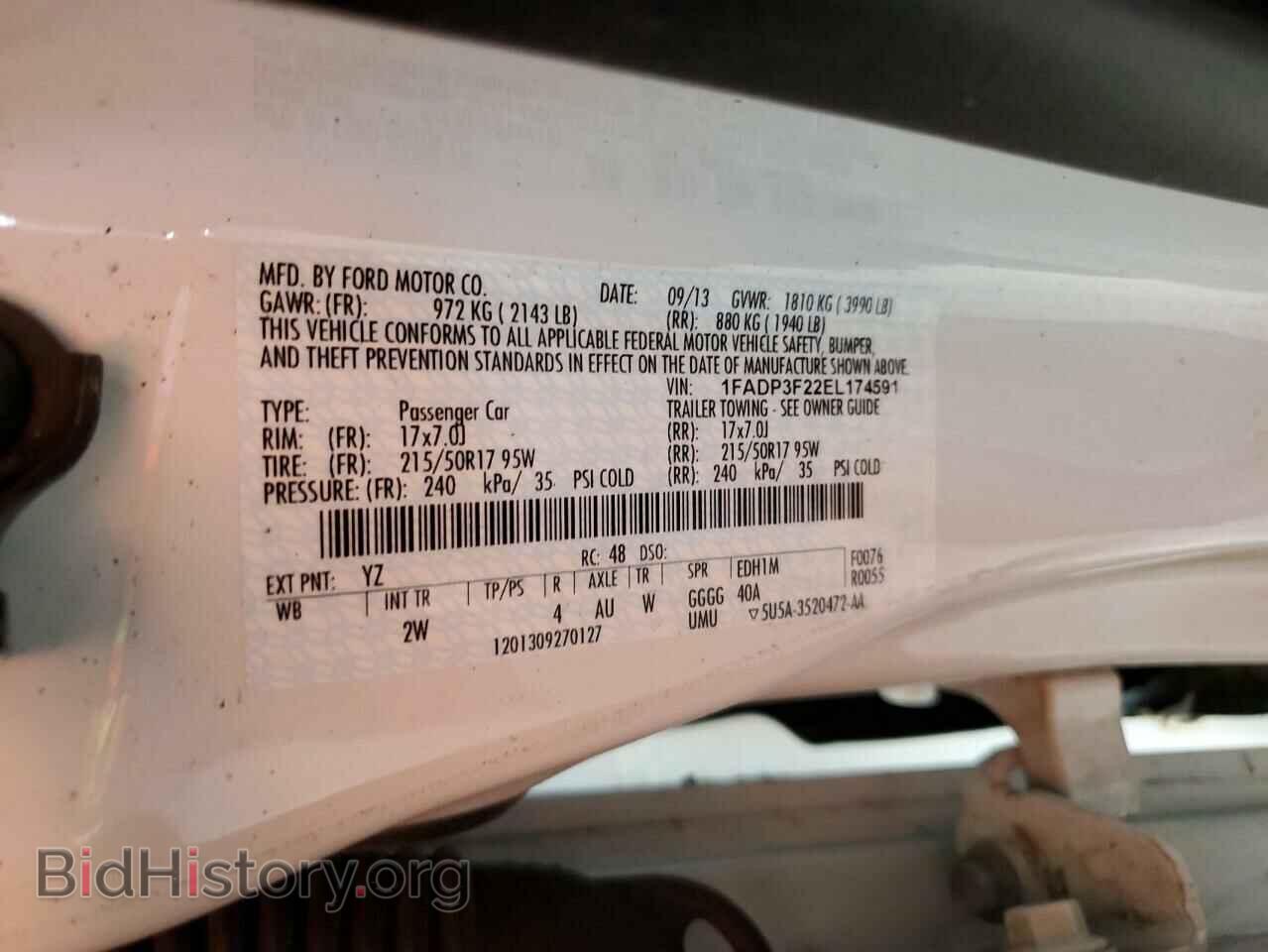 2014 FORD FOCUS - VIN: 1FADP3F22EL174591 - Фото 12