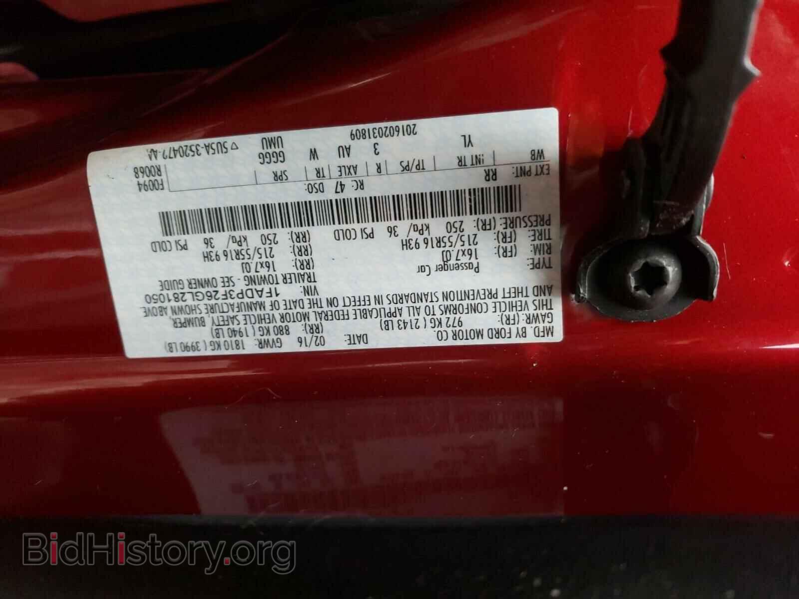 2016 FORD FOCUS - VIN: 1FADP3F26GL281050 - Фото 10