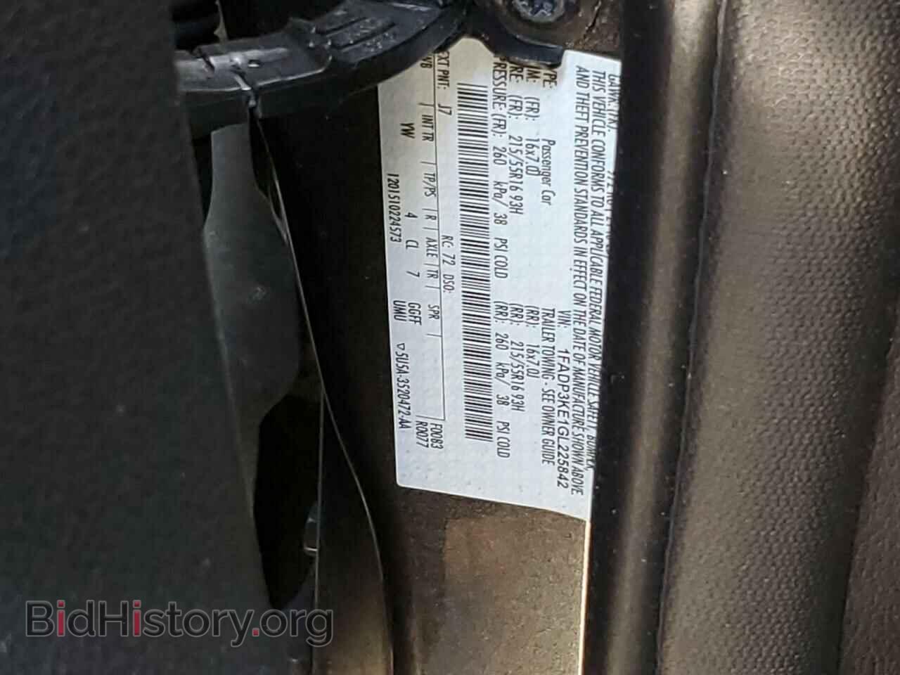 2016 FORD FOCUS - VIN: 1FADP3KE1GL225842 - Фото 10