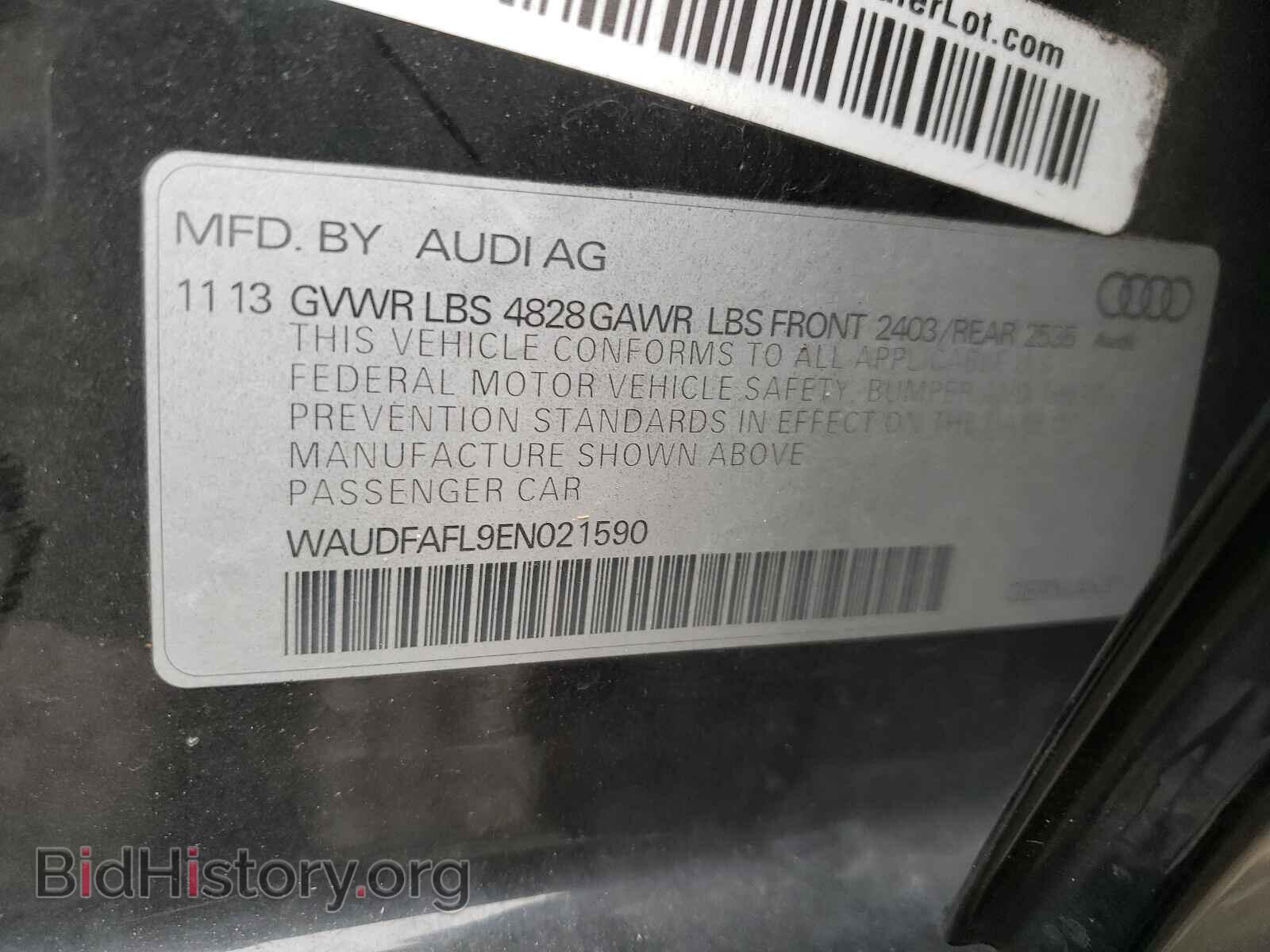 2014 AUDI A4 - VIN: WAUDFAFL9EN021590 - Photo 10