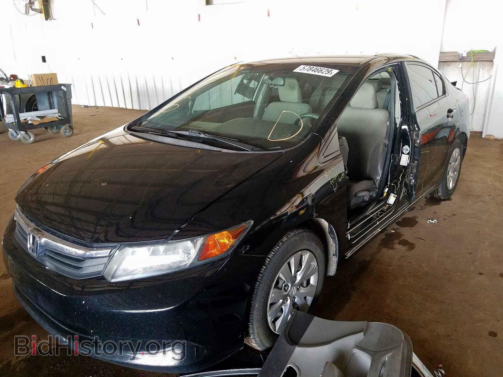 2012 HONDA CIVIC LX - VIN: 19XFB2F59CE303387 - Фото 2
