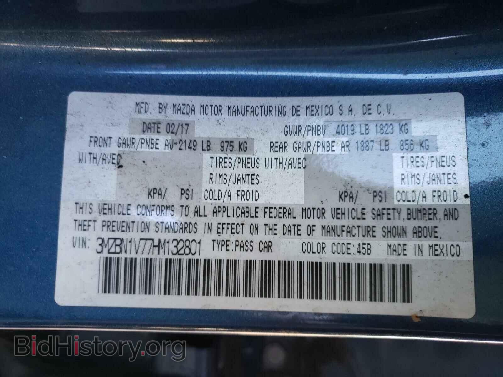 2017 MAZDA 3 - VIN: 3MZBN1V77HM132801 - Photo 10