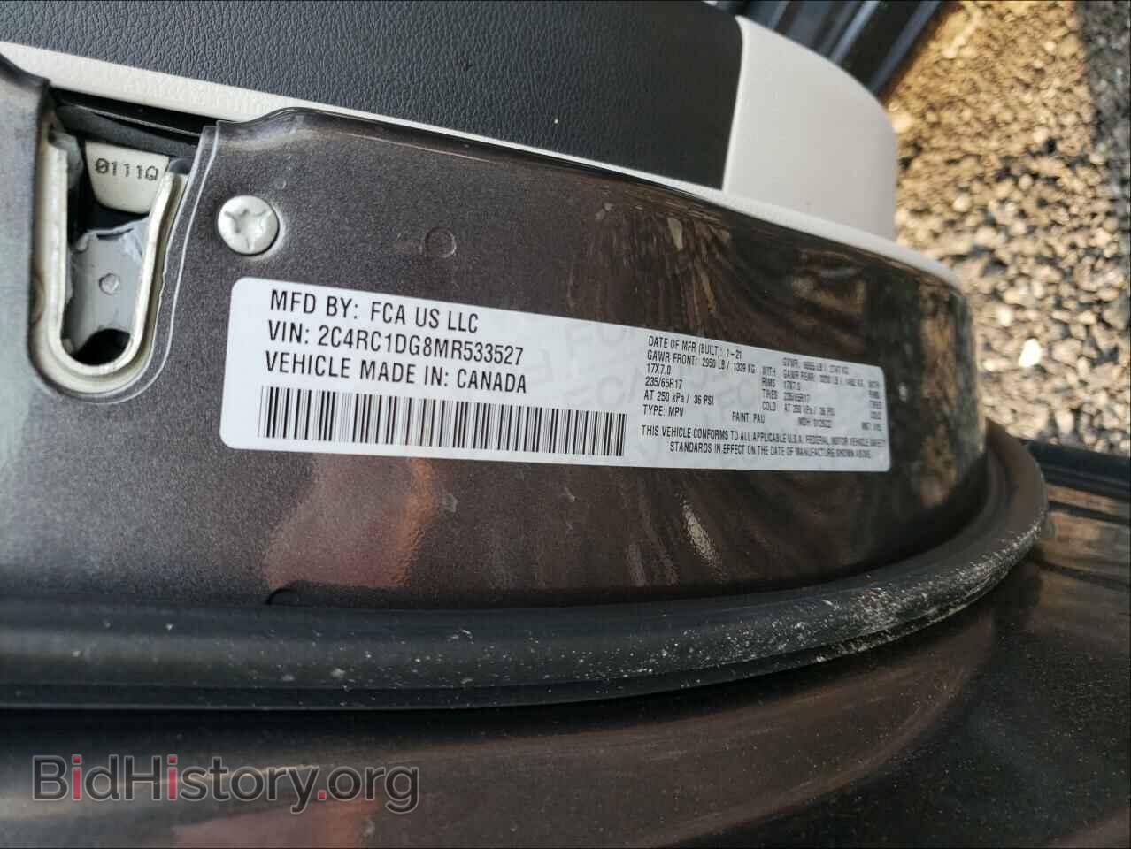 2021 CHRYSLER MINIVAN - VIN: 2C4RC1DG8MR533527 - Фото 10
