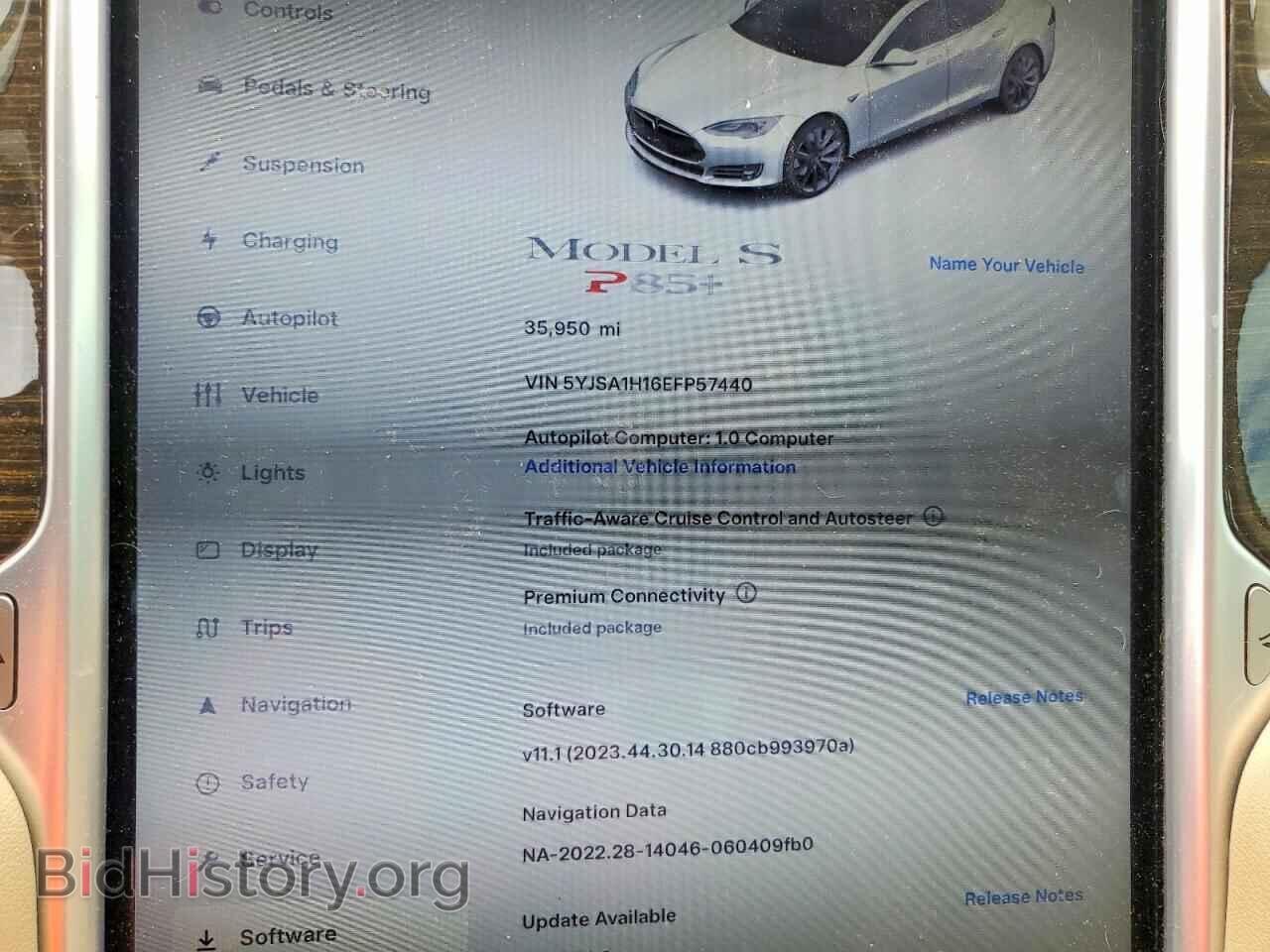 2014 TESLA MODEL S - VIN: 5YJSA1H16EFP57440 - Photo 9