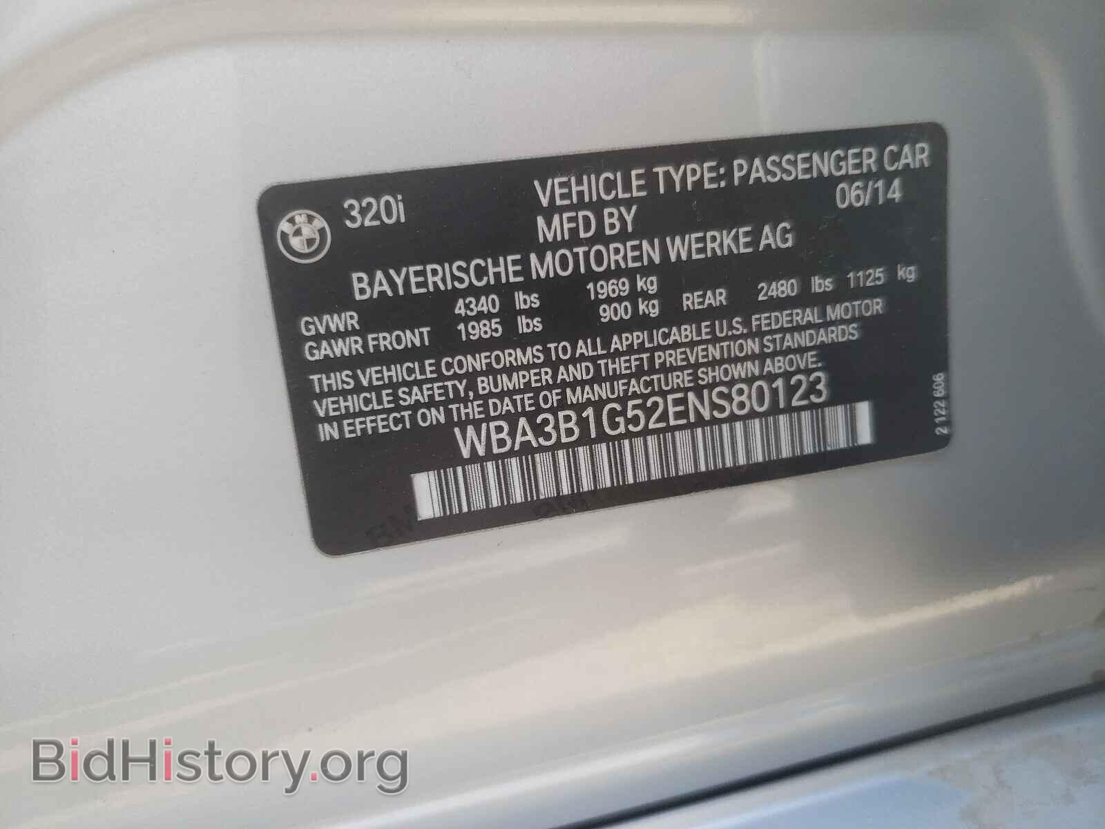 2014 BMW 3 SERIES - VIN: WBA3B1G52ENS80123 - Фото 10