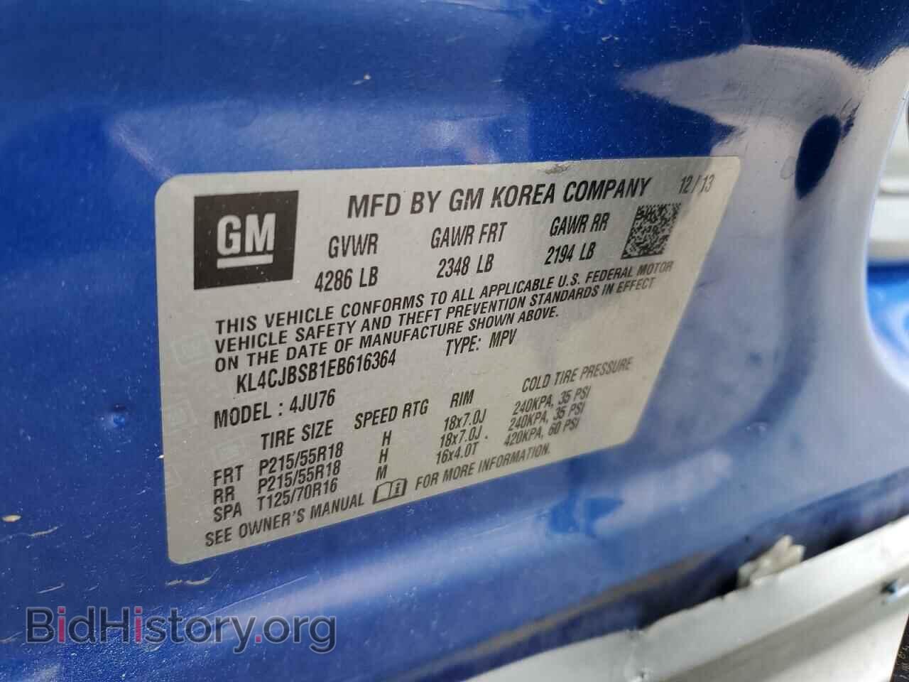 2014 BUICK ENCORE - VIN: KL4CJBSB1EB616364 - Photo 13