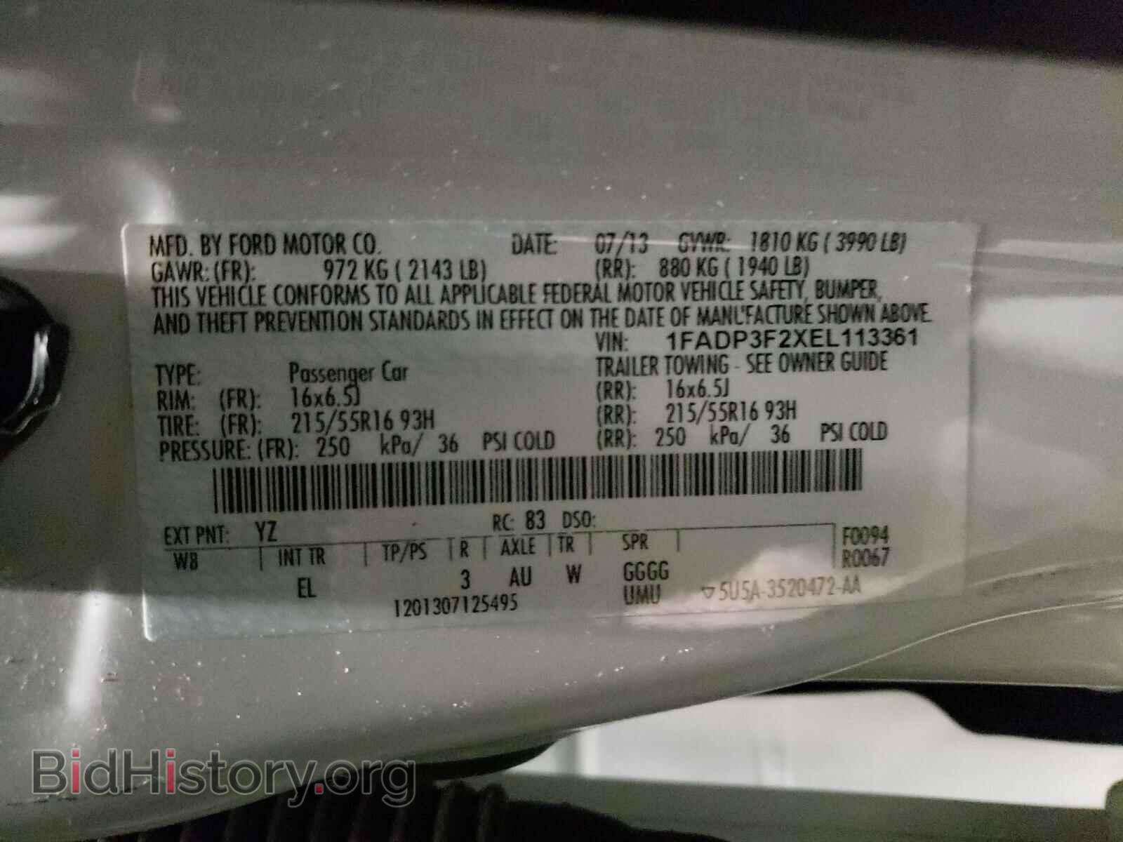 2014 FORD FOCUS - VIN: 1FADP3F2XEL113361 - Фото 10
