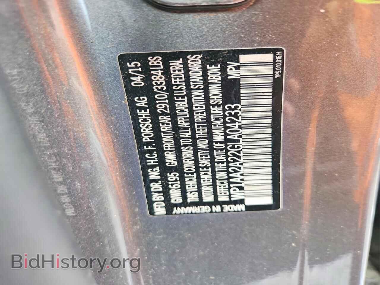 2016 PORSCHE CAYENNE - VIN: WP1AA2A22GLA04233 - Photo 13