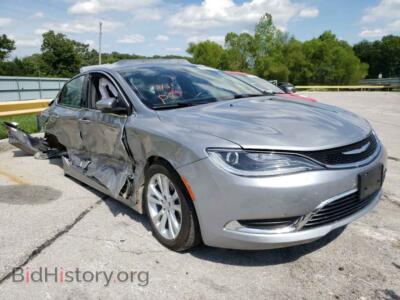2016 Chrysler 200 200 Limite, серебристый — VIN 1C3CCCAB0GN172777, Copart