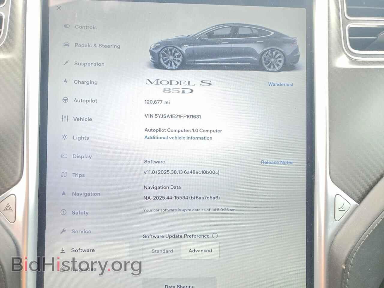 2015 TESLA MODEL S - VIN: 5YJSA1E21FF101631 - Photo 9